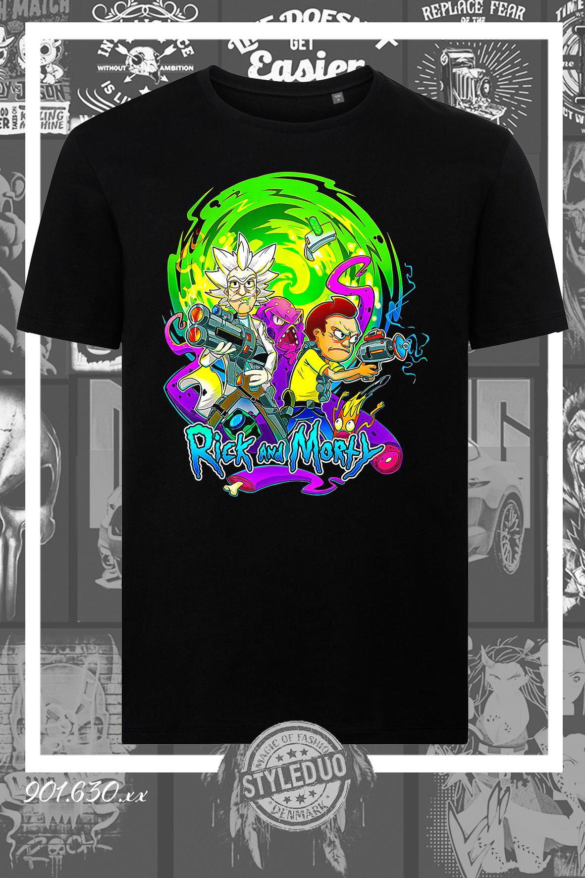 T-shirt Rick og Marty