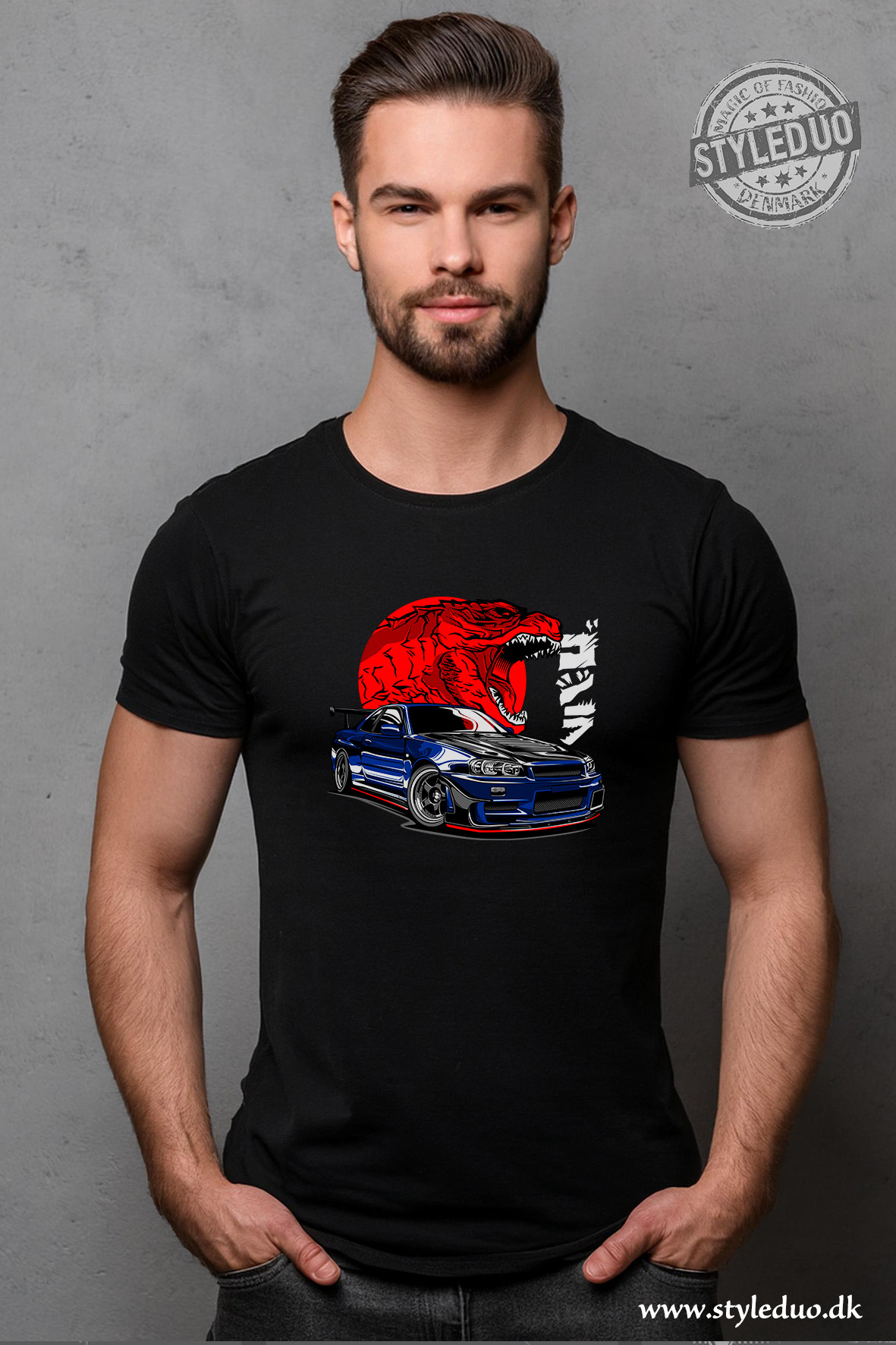 T-shirt cars godzilla
