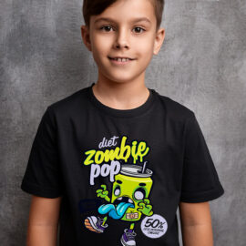 T-shirt, Zombie pop, diet, can