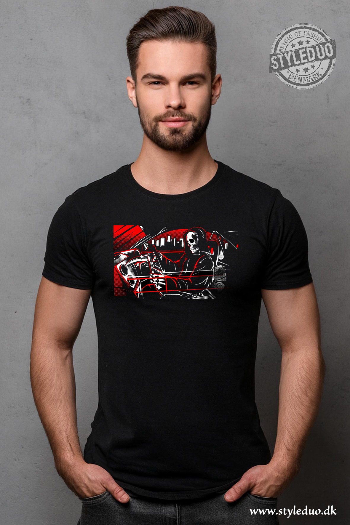 t-shirt, cars, deatch