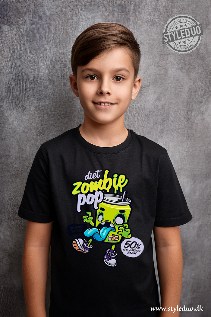 T-shirt, Zombie pop, diet, can